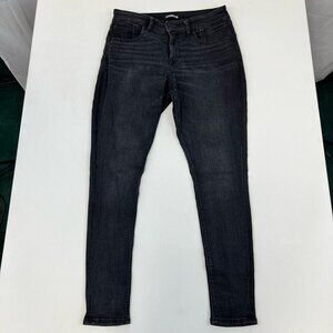 Express Womens Denim Perfect Lift Skinny Jeans Black Stretch Mid Rise Solid 6S